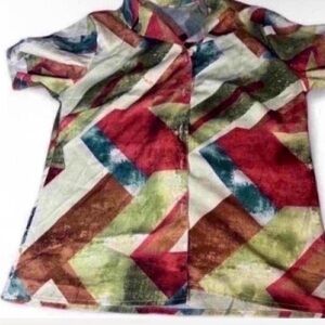 tie-dye button-up shirt
